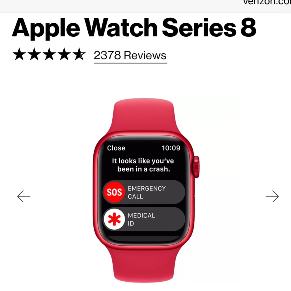 Apple Watch / Smartwatch Series 8 - Bold Red